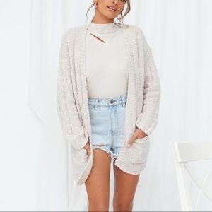 Tan cardigan